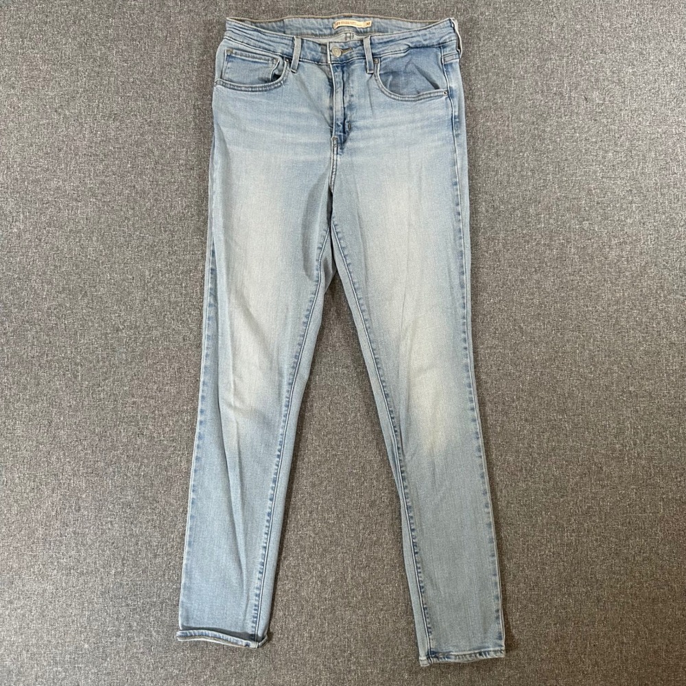 Levis 721 High Rise Skinny Jeans Womens 30x30 Light Wash Blue Stretch Denim